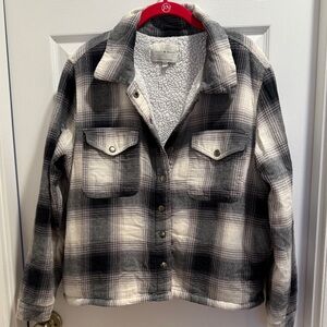 Lucky Plaid Jacket - Dark Blue and White